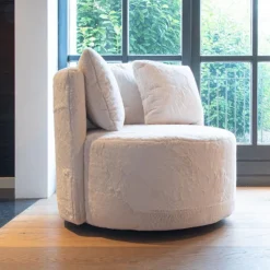 Fauteuil - Rondo - bunny stof Lapit wit