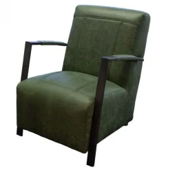 Fauteuil - Rosetta - Lederlook Missouri groen 10