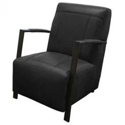 Fauteuil - Rosetta - leer Colorado antraciet 01