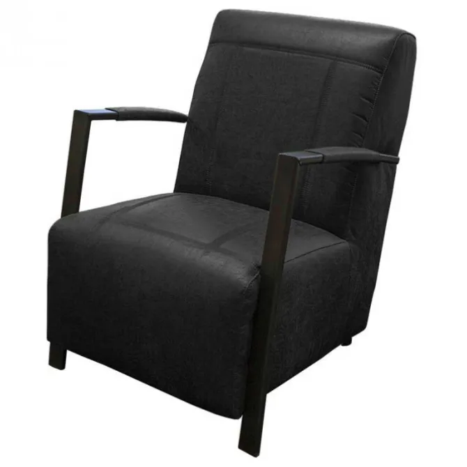 Fauteuil - Rosetta - leer Colorado antraciet 01