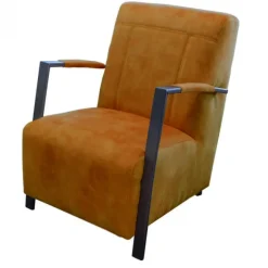 Fauteuil - Rosetta - velours Adore cognac 28