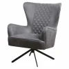 Fauteuil Daley | lederlook Soft antraciet