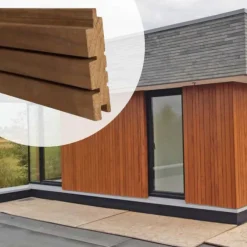 Gevelbekleding Thermo Radiata Pine stripes S 2,8 x 14 cm