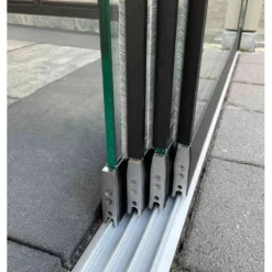 Glazen schuifwand links schuivend - Hoog 2270 mm - Breed max. 2760 mm - RAL9005