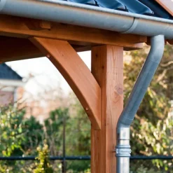 Halfronde schoor Douglas 6,5 x 14,5 x 75 cm geschaafd