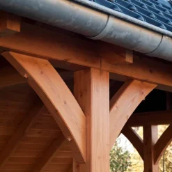 Halfronde schoor Douglas 6,5 x 14,5 x 75 cm geschaafd