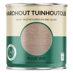Hardhout olie biobased - Puur wit 2,5 liter