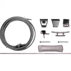 Harmonica schaduwdoek antraciet - 200 x 400 cm