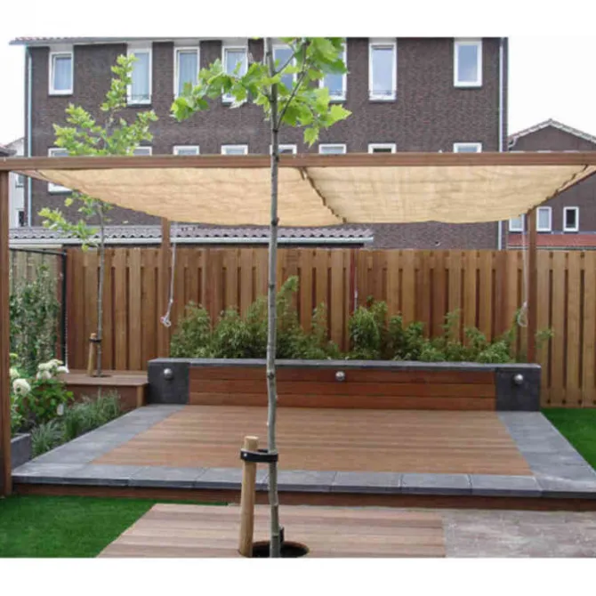 Harmonica schaduwdoek zand - 200 x 300 cm