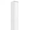 Hekpaal aluminium wit met cypresse kern 6,8 x 6,8 cm