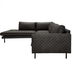 Hoekbank - Daisy - links - leer Colorado antraciet 01