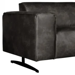 Hoekbank - Lambada - links - leer Colorado antraciet 01