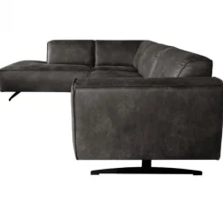 Hoekbank - Lambada - links - leer Colorado antraciet 01