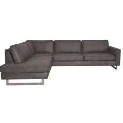 Hoekbank - Riverdance - leer Colorado - links - grijs 02