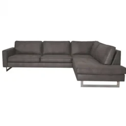 Hoekbank - Riverdance - leer Colorado - rechts - grijs 02