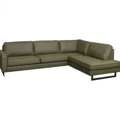 Hoekbank - Riverdance - rechts - leer Dalton groen 14