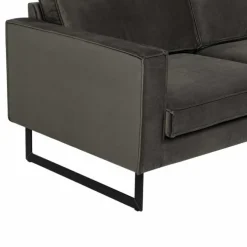 Hoekbank - Stuart - rechts - Velours Adore donkergrijs 68