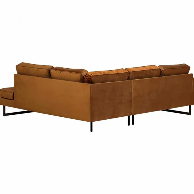 Hoekbank - Stuart - rechts - Velours Adore cognac 28