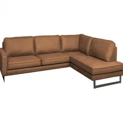 Hoekbank - Stuart - rechts - Lederlook Missouri cognac 03