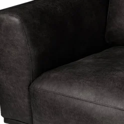 Hoekbank - Tulp - rechts - leer Colorado antraciet 01