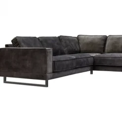 Hoekbank Fandango rechts | stof Adore antraciet 68 | 2,96 x 2,54 mtr breed