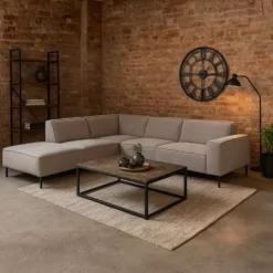 Hoekbank Riga open eind links - Glow 4 - 1,95 x 2,62 mtr breed