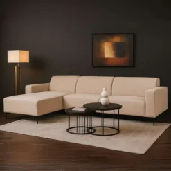 Hoekbank Ronald open eind links - Cremona 02 - 1,50 x 2,75 mtr breed