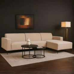 Hoekbank Ronald open eind rechts - Cremona 02 - 1,50 x 2,75 mtr breed