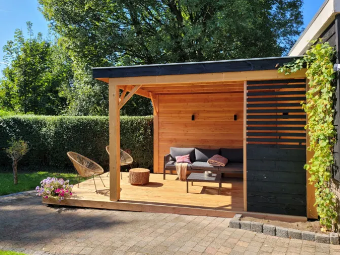 HomingXL Houten overkapping - Douglas - 300 x 300 cm