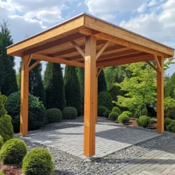 HomingXL Houten overkapping - Douglas geschaafd - 400 x 400 cm