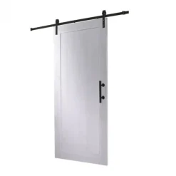 HomingXL Schuifdeur MDF wit gegrond - 211,5 x 93 cm - dikte 38 mm - incl. schuifdeursysteem