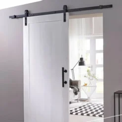 HomingXL Schuifdeur MDF wit gegrond - 211,5 x 93 cm - dikte 38 mm - incl. schuifdeursysteem