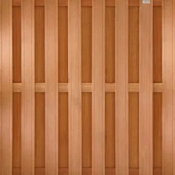 HomingXL Schutting set hardhout Keruing Timber recht 15L rvs v-groef (5,74 meter)