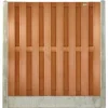 Hout & Beton schutting grijs - hardhout Bankirai Timber recht 15L (197 x 200 cm) v-groef schermdikte 3,9 cm