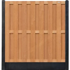 Hout & Beton schutting zwart - Hardhout keruing 15L (197 x 200 cm) dikte 3,9 cm