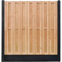 Hout & Beton schutting zwart - Douglas recht 15L (197 x 200 cm) dikte 4,5 cm