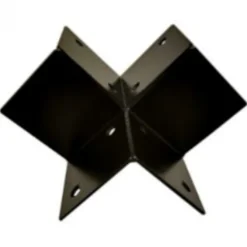 Houtverbinding drieweg - verzinkt en zwart gepoedercoat - 85 x 85 mm