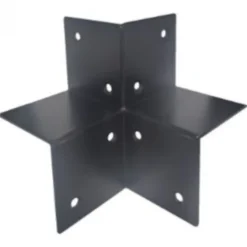 Houtverbinding drieweg - verzinkt en zwart gepoedercoat - 85 x 85 mm