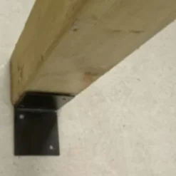 Houtverbinding T-stuk - verzinkt en zwart gepoedercoat - 85 x 85 mm