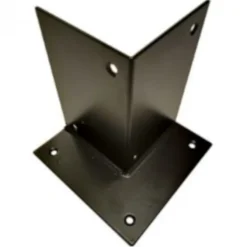 Houtverbinding voetstuk - verzinkt en zwart gepoedercoat - 115 x 115 mm