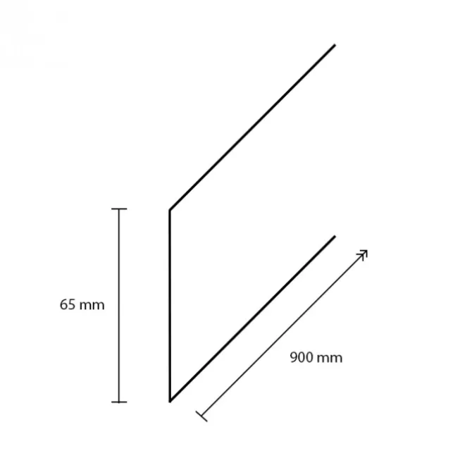 Kantenband - Örebro Grijs Eik - 90 x 6,5 cm
