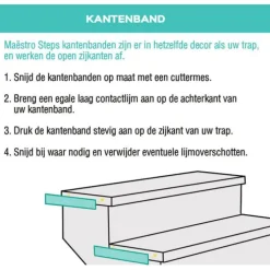 Kantenband (2 stuks) - Dark Grey Stone - 40 x 6 cm