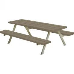 Kinderpicknicktafel vuren gegrond grijsbruin - Alpha 118 x 177 x 57 cm