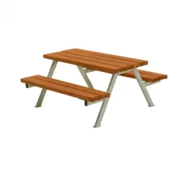 Kinderpicknicktafel vuren gegrond teak - Alpha 118 x 118 x 57 cm