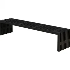 Lattenbank vuren - Rustik Design zwart geverfd