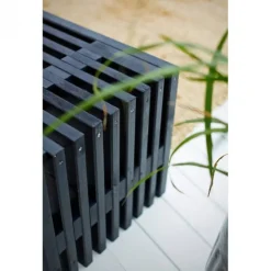 Lattenbank vuren - Rustik Design zwart geverfd