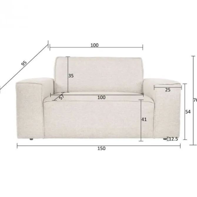 Loveseat - Marken - Run again rib grijs 85