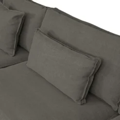 Modulaire bank - Mazur - stof Kiss grijs 66 - zelf samenstellen