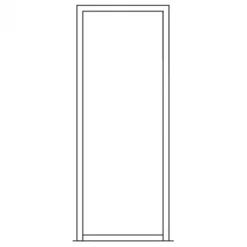 Montagekozijn Match ZB70 - zonder bovenlicht - staal - tbv stomp deuren