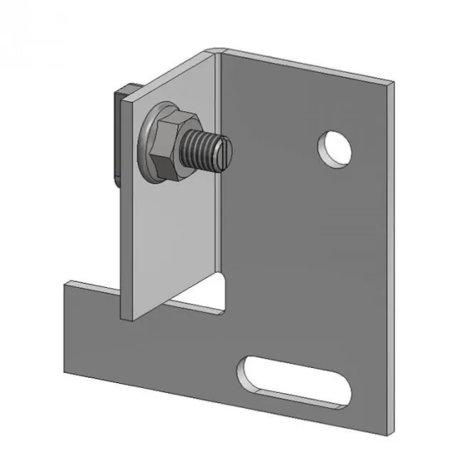 Montageplaat met bout en moer aluminium tbv 40 x 75 Profi aluminium onderconstructie